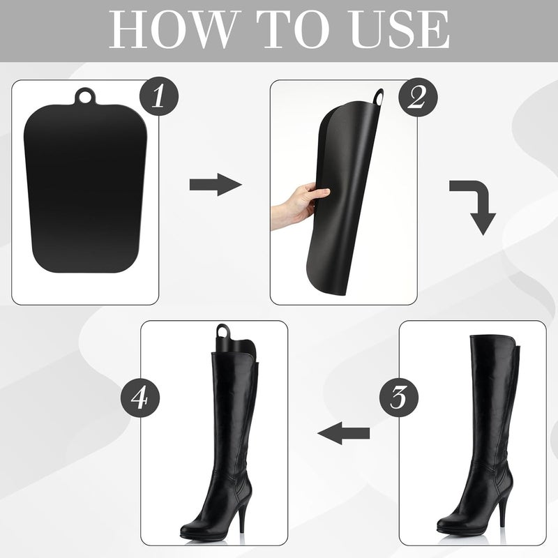 Perthlin 8 Packs Boot Shaper Shape Inserts Multisized 12/14/16 Inches Tall Boot Support for Women Men - Image 3